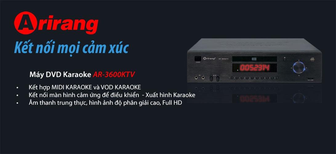 [HCM]Đầu Karaoke Arirang AR-3600 KTV (Đen)