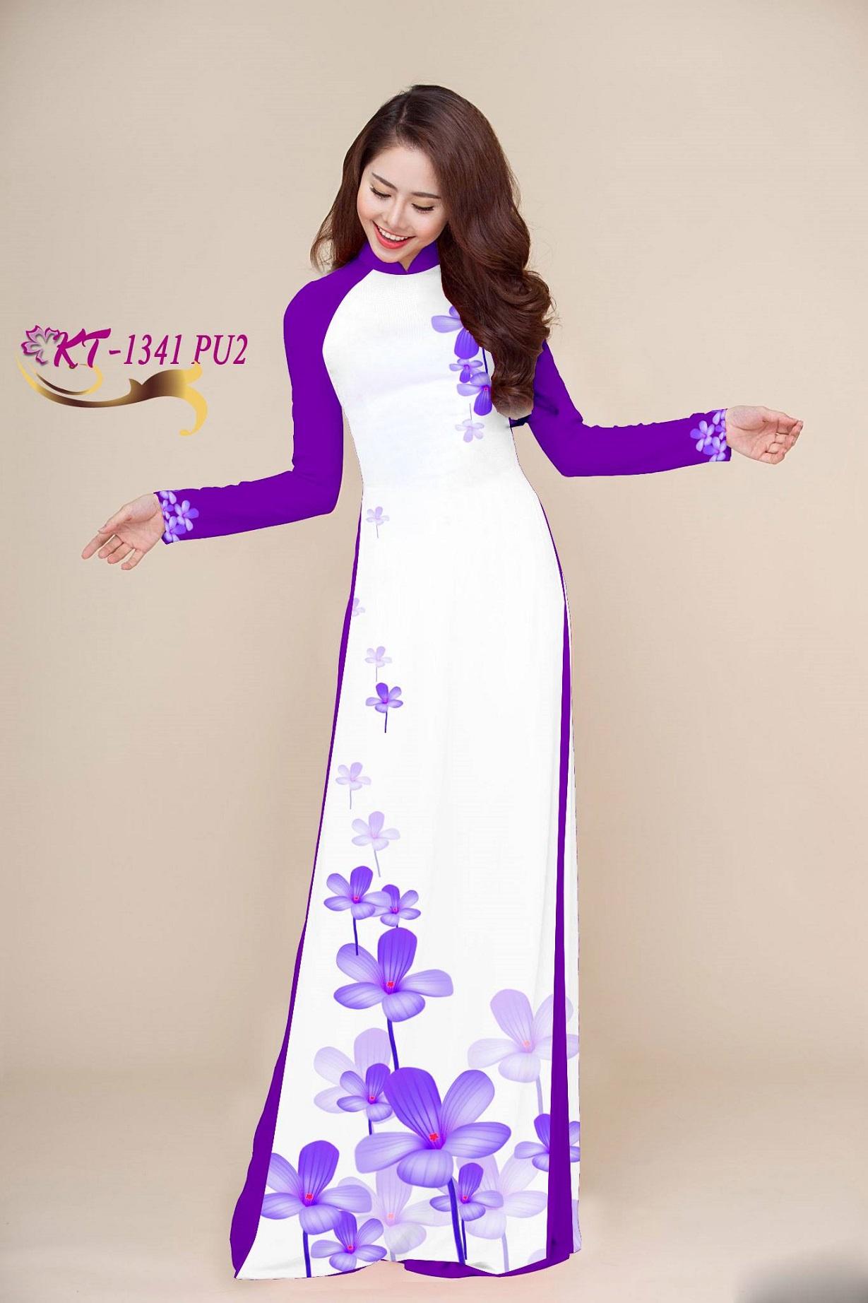 Vải bộ / áo dài in 3d - kt 1341