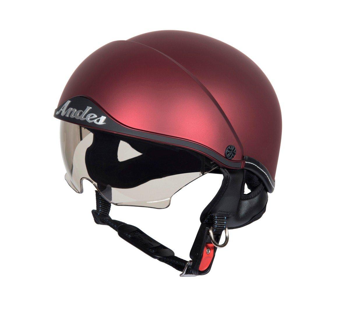 Mũ Bảo Hiểm ANDES 139 Kính Dấu /Lòng Nón 3S Tháo Giặt  (MÀU ĐỎ )