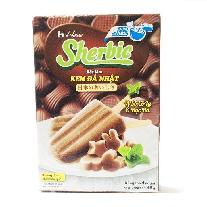 Bột làm KEM ĐÁ NHẬT BẢN SHERBIC - vị Socola Bạc Hà