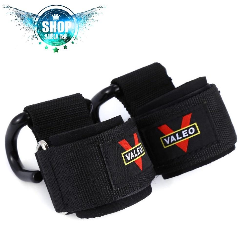 Đôi quấn cổ tay có móc sắt nâng tạ Valeo hàng nhập - đồ gym - phụ kiện tập thể hình