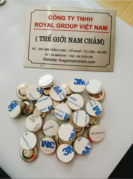 25 cái Cài áo Nam châm 1 nút tròn (Nam châm thẻ tên)