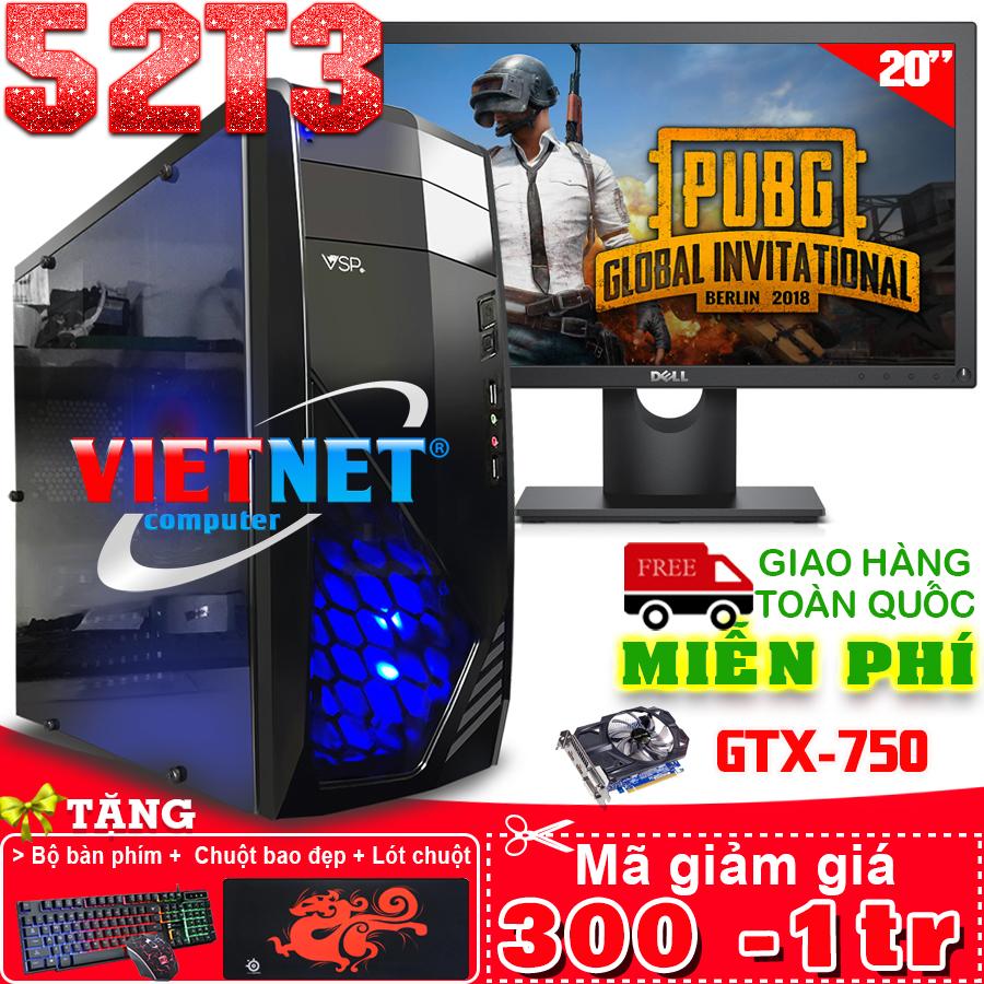 Máy tính chơi game VNgame 52T3 2400 card GT 730 8GB Hdd 500GB + Dell 20inch