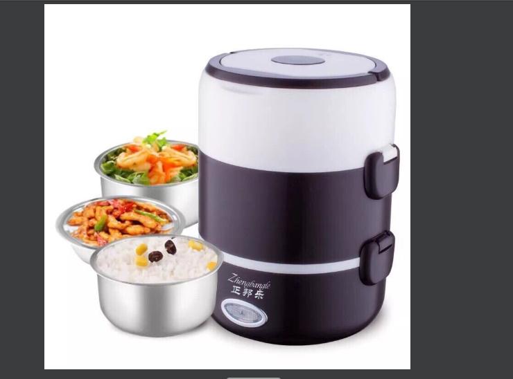 CẶP LỒNG Ủ CƠM 3 TẦNG INOX CẮM ĐIỆN CAO CẤP