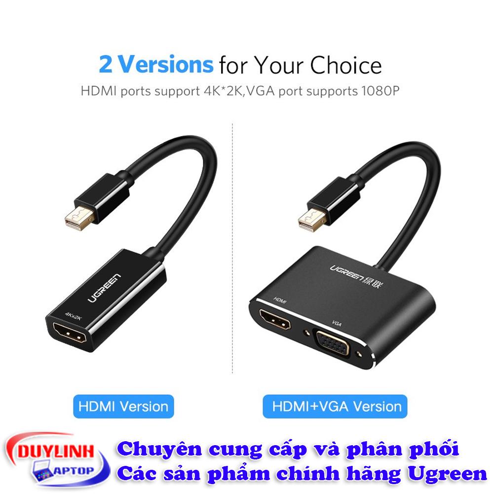 Cáp chuyển đổi Mini DisplayPort sang VGA + HDMI Ugreen 20422