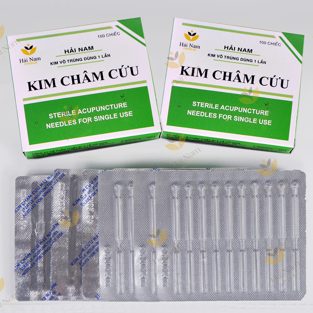 Kim châm cứu Hải Nam số 5 (hộp 100 chiếc dạng vỉ tiệt trùng)