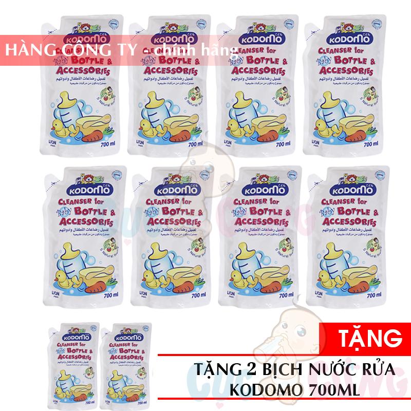 Bộ 8 bịch nước rửa bình sữa kodomo 700ml - thái lan tặng 2 bịch nước rửa bình sữa kodomo