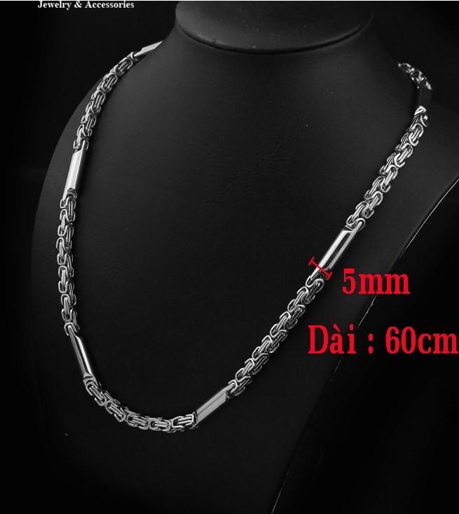 [HCM]DÂY CHUYỀN INOX NAM 5MM PHONG CÁCH CÁ TÍNH DN105 - trang sức thời trang .