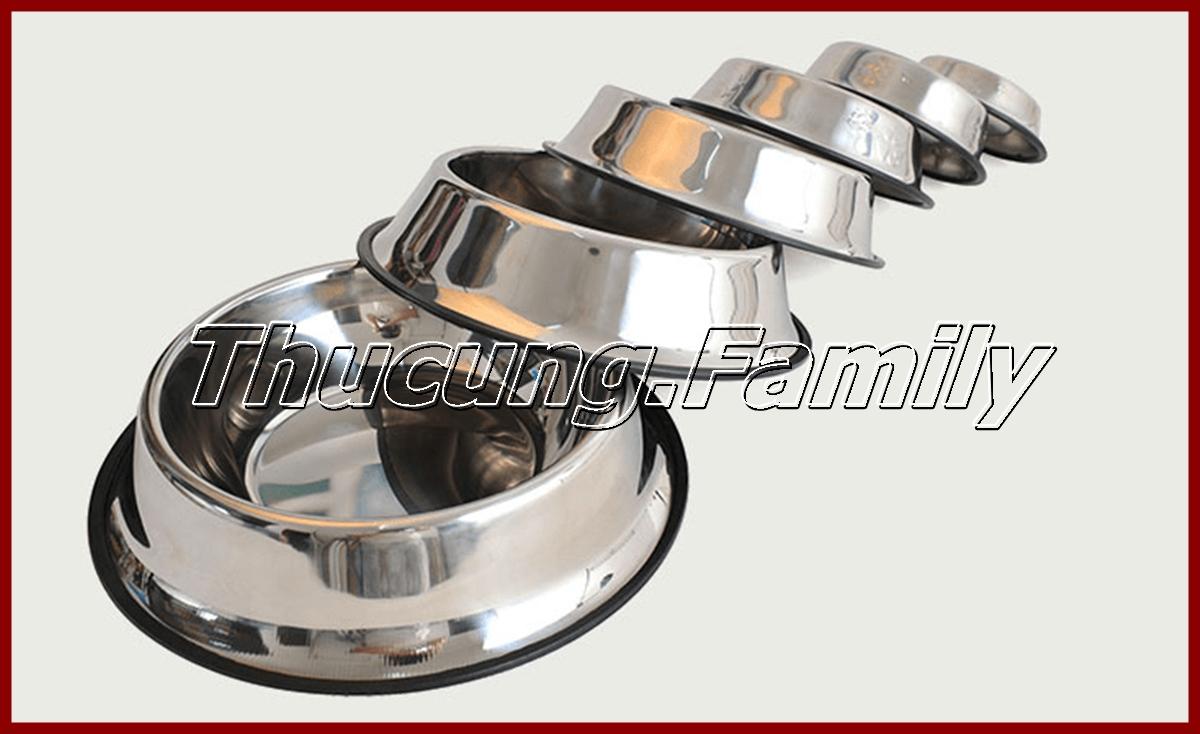 CHÉN / BÁT ăn inox ko gỉ sét- ko lật cho CHÓ (Size 4: 26cm)
