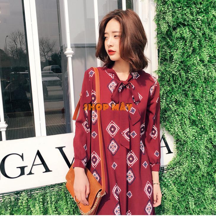 Đầm Xinh Thắt Nơ Duyên Dáng DN034 Shop Mây