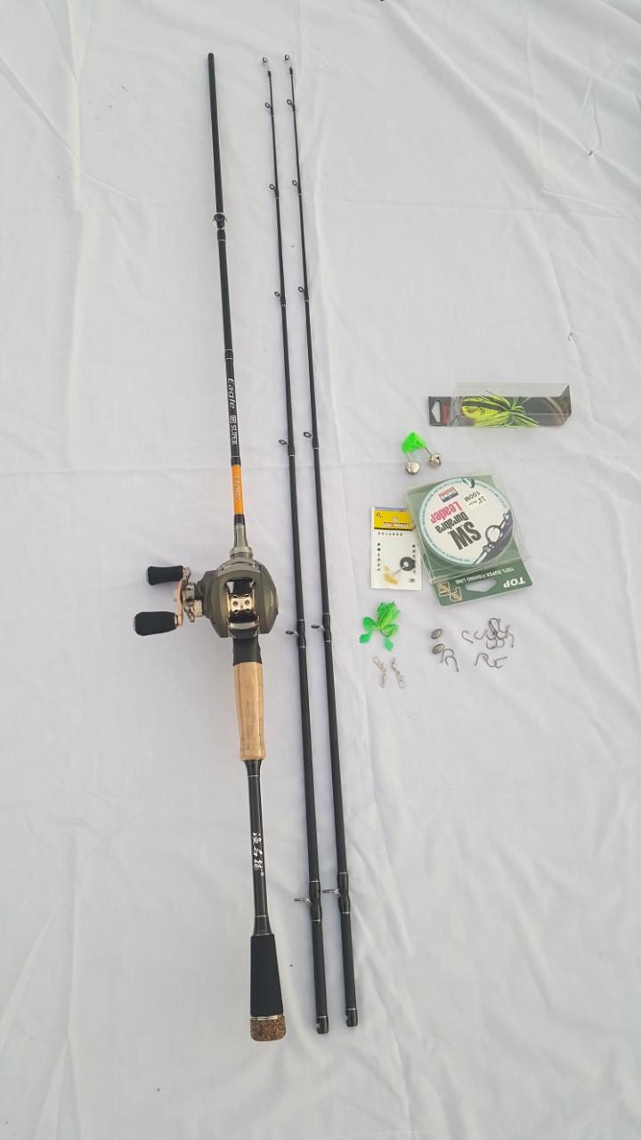 Bộ cần câu lure  2 ngọn bạo lực và máy icebel nồi đồng cối đá  ( đồ câu cá Giang Nam ) big sale
