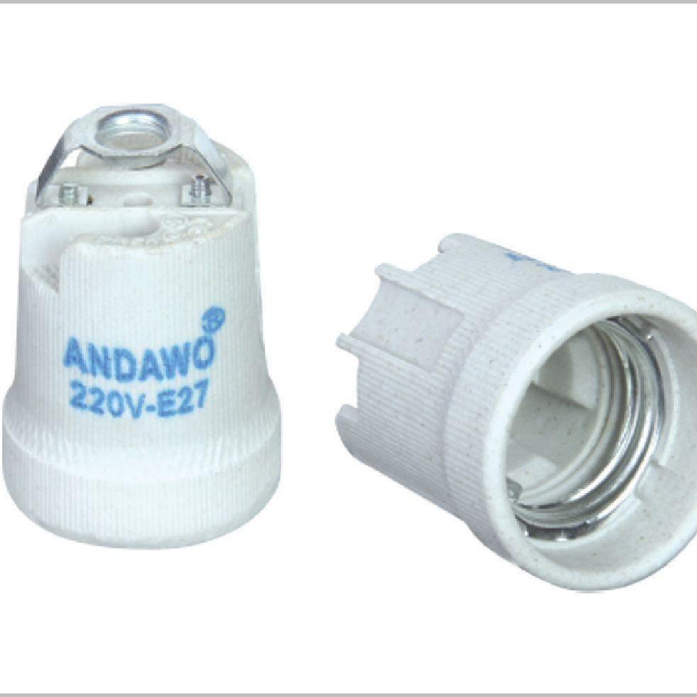 Đuôi đèn xoáy sứ chống nước  E27