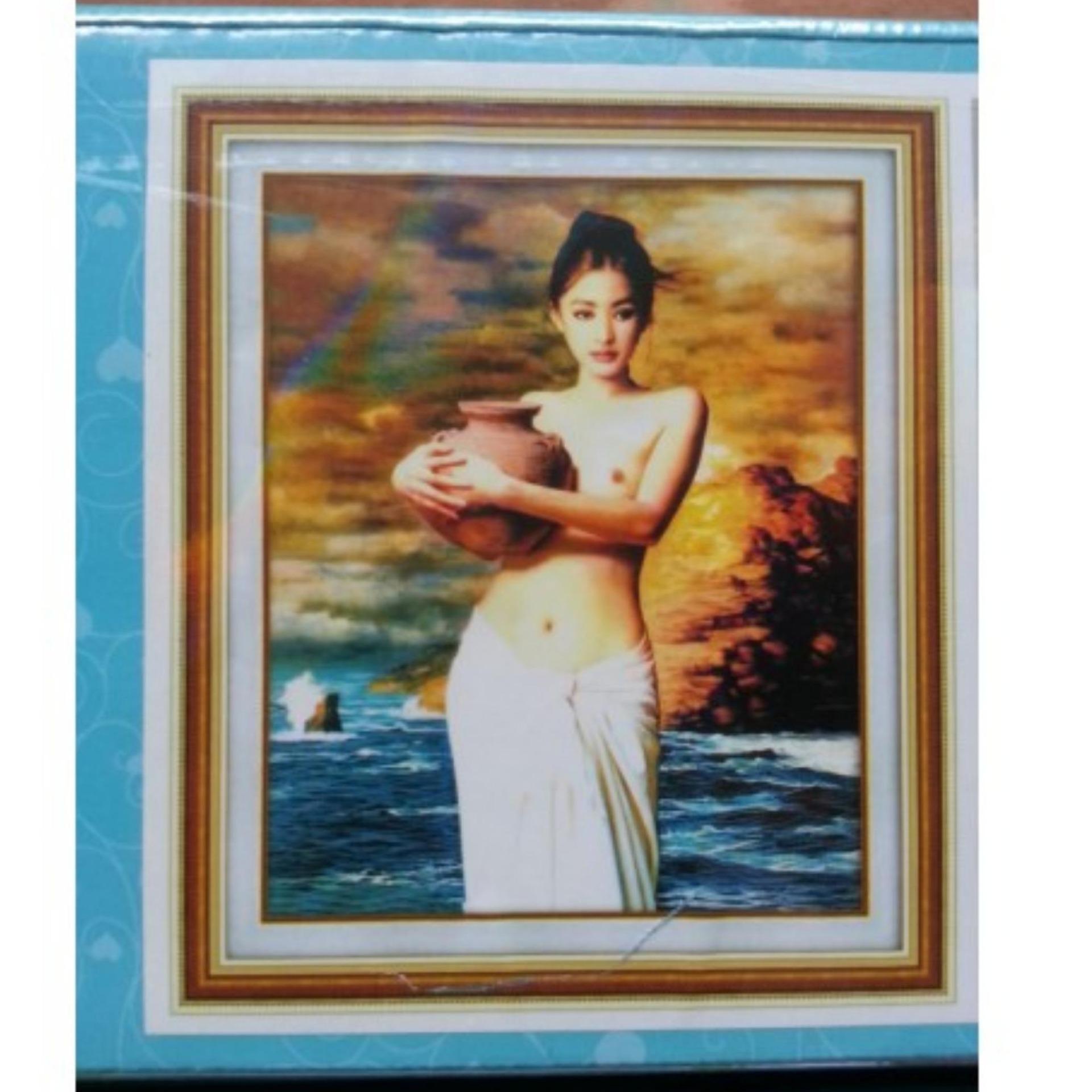 Tranh đính đá Cô Gái DF2300 (58x70) chưa đính