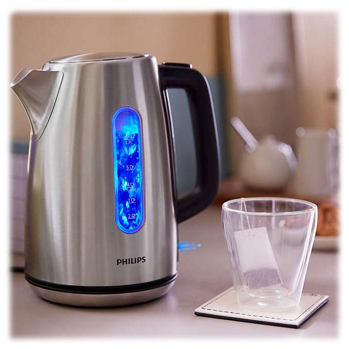 Bình đun siêu tốc Philips HD9357 1.7L (Bạc) - Hàng nhập khẩu