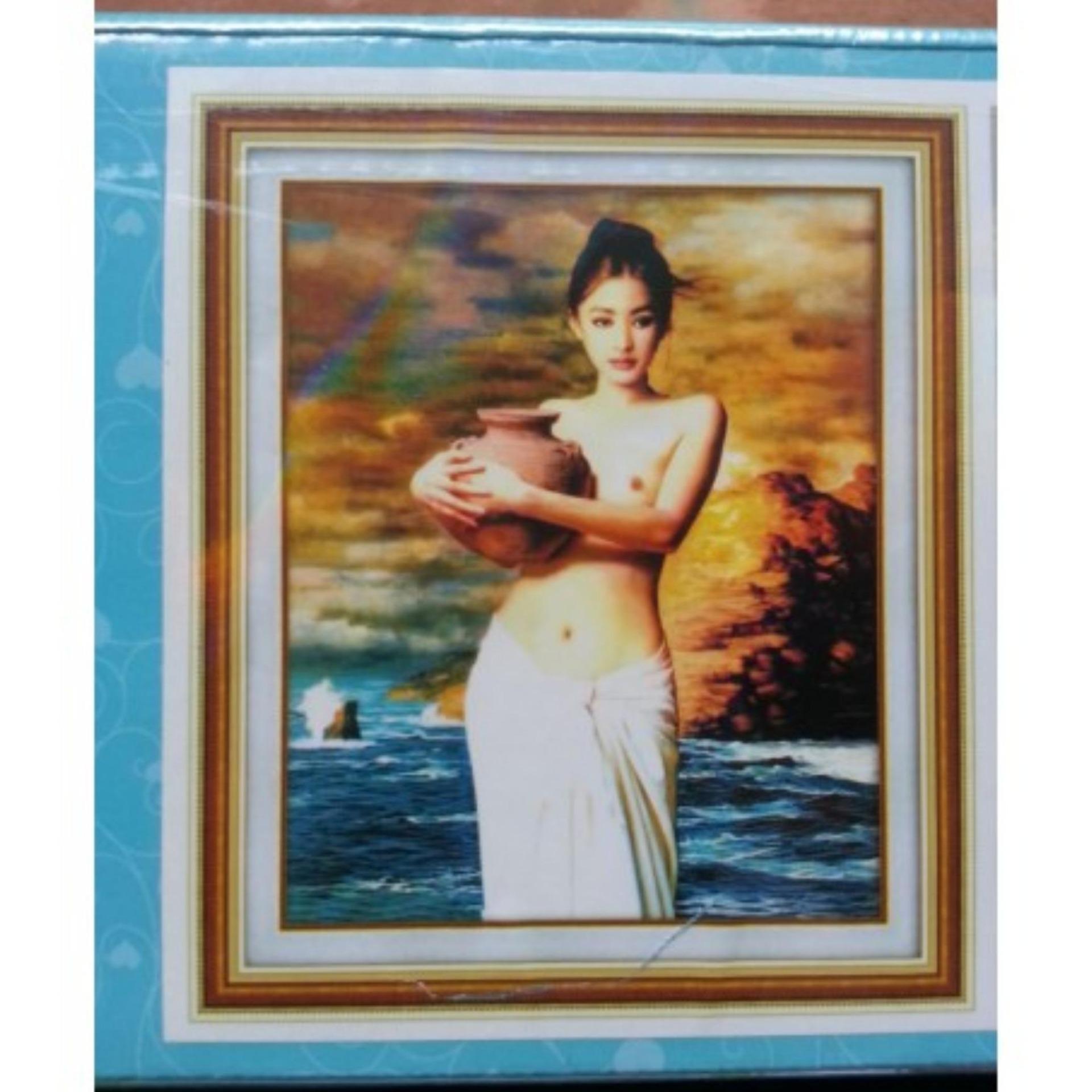 Tranh đính đá Cô Gái DF2300 (58x70) chưa đính
