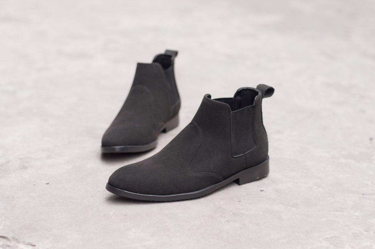 Giày chealsea boot nam cạnh chun đen buck CB520-DENBUCK ( L)