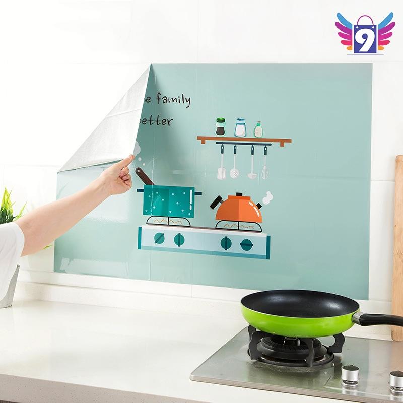 (MỚI) Decal dán tường nhà bếp cách nhiệt không bị ướt có thể lau chùi 9STORE