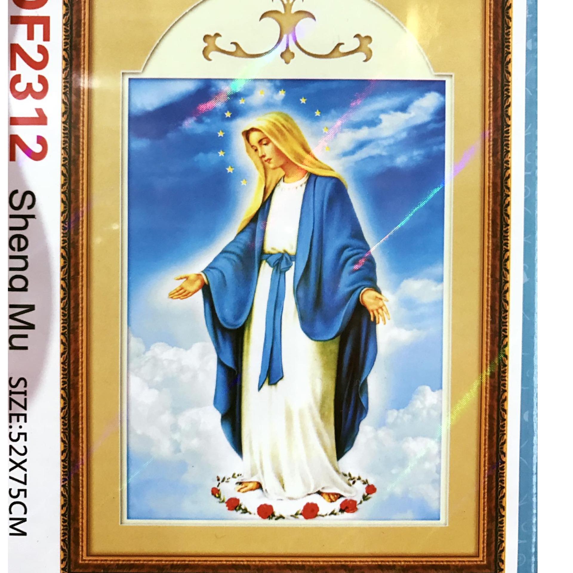 Tranh đính đá cao cấp 5D- Đức Mẹ Sầu Bi- Tranh mỹ thuật NgocthinhShop