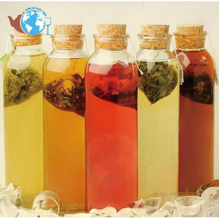 [HCM]COMBO 3 chai thủy tinh nút bần 350ML