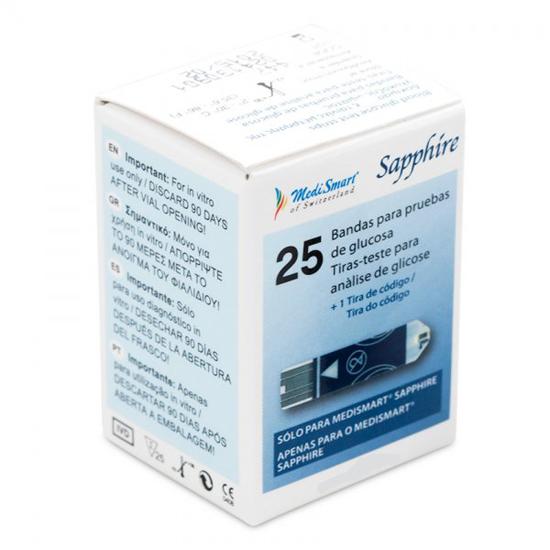Hộp 25 Que Thử Máy Đo Đường Huyết Sapphire Plus | Chính Hãng Siêu Thị Y Tế