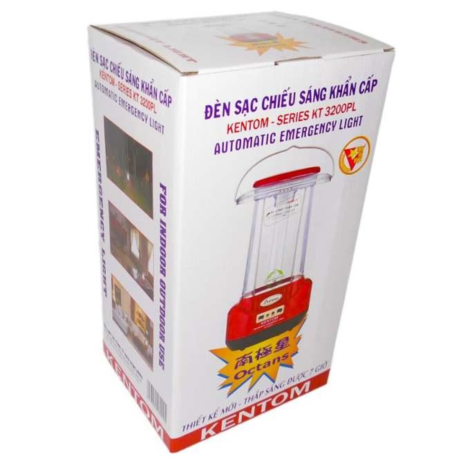 [HCM]Đèn sạc chiếu sáng khẩn cấp Kentom KT 3200PL (Đỏ)