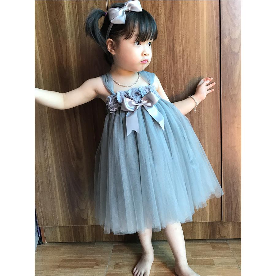 ĐẦm Công Chúa Xám Cho Bé