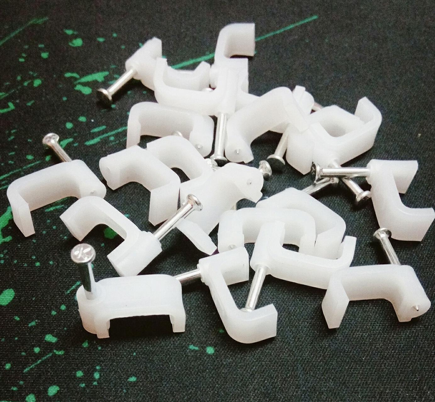 Combo 2 Túi Đinh Ghim Dây Điện - Nẹp Dây Liền Nguồn Loại Nhỏ F12 (Túi 100 Cái) - Giá Rẻ