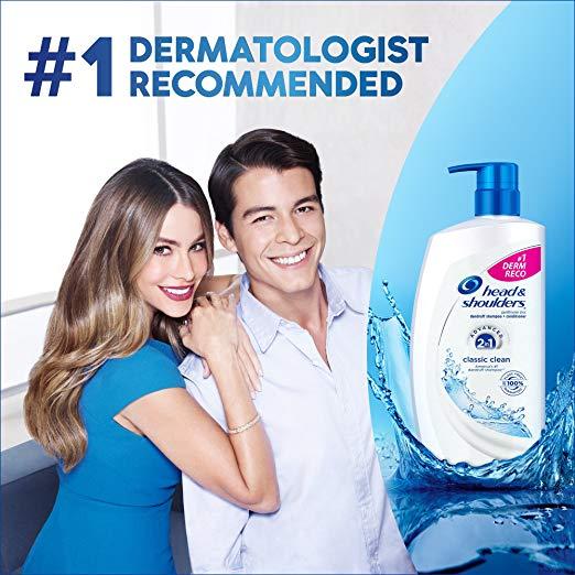 [HCM]Dầu gội và xả Head & Shoulders 2in1 Classic Clean 835ml