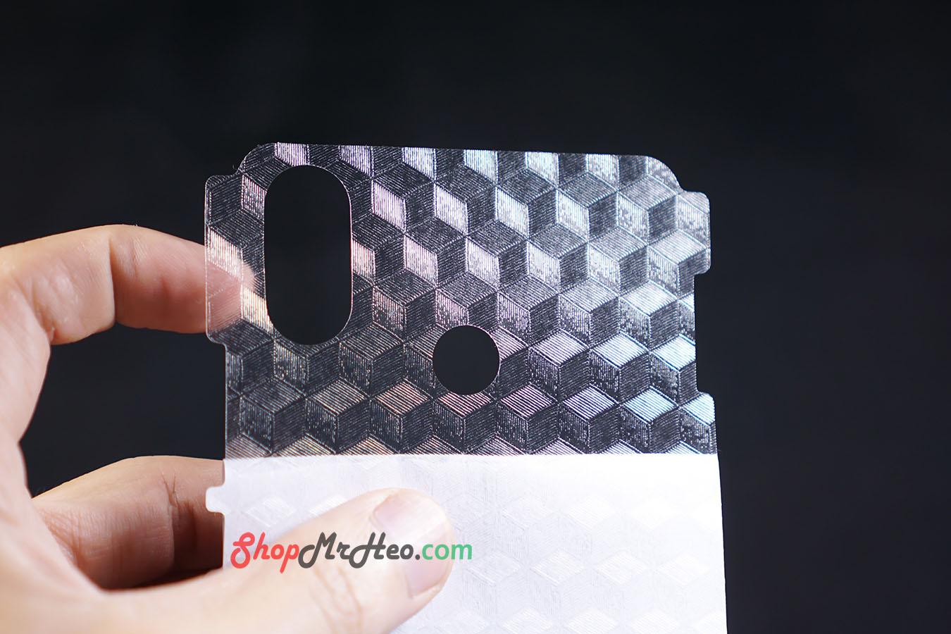[HCM]Bộ 3 Skin Dán Mặt Lưng Vân 3D Xiaomi Mi Max 3