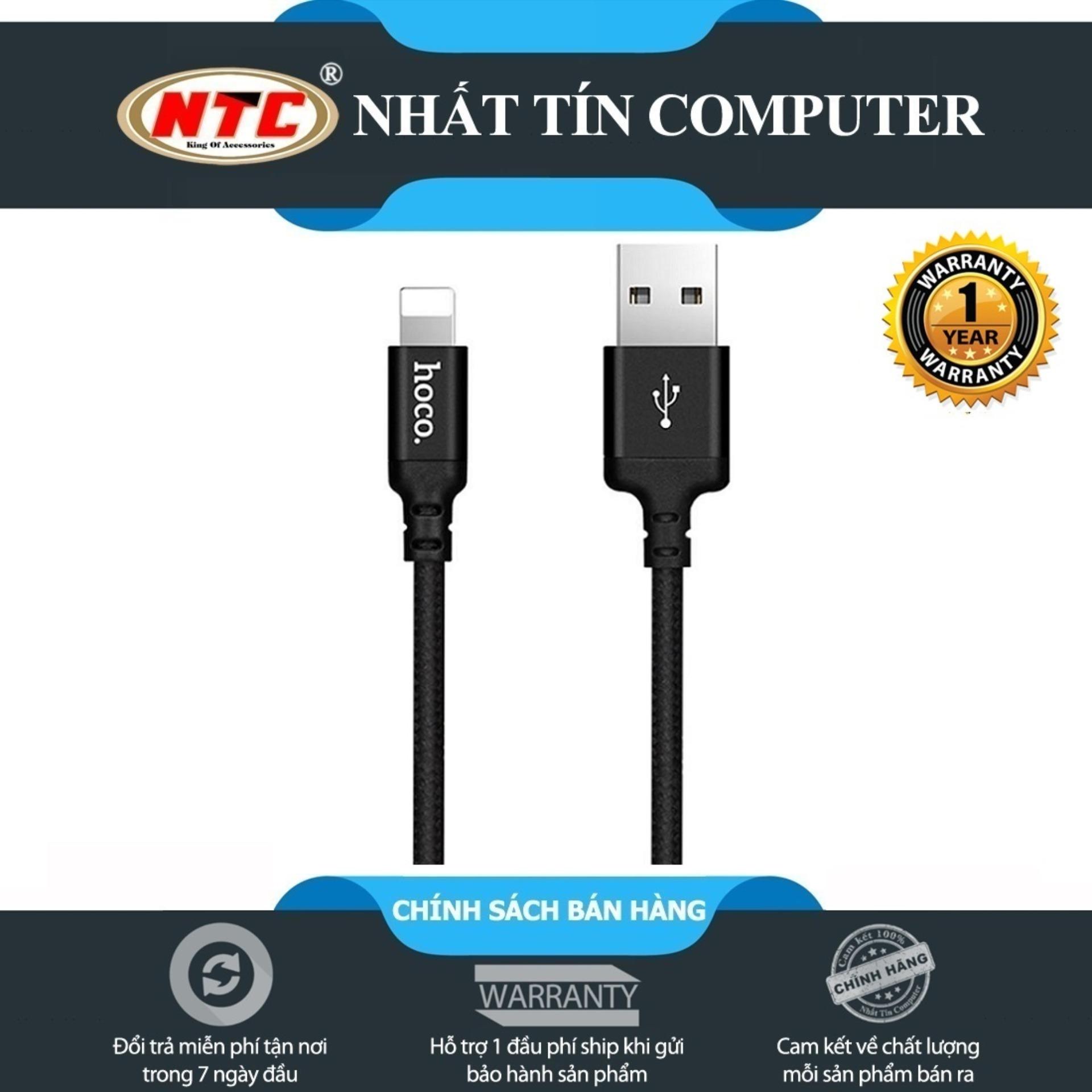 Cáp sạc dây dù Hoco X14 dài 2M - cổng Lightning - Hãng phân phối chính thức - Nhất Tín Computer