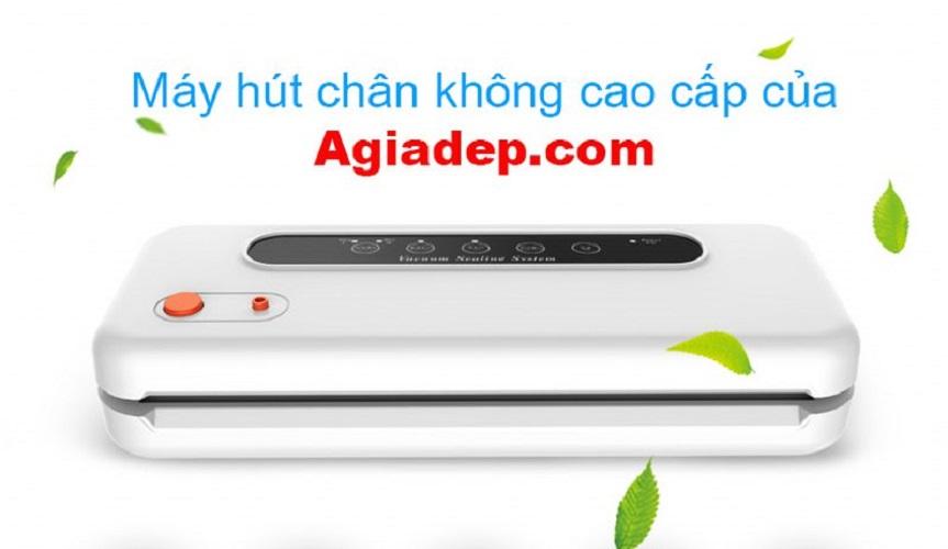 Máy hút chân không Xịn Đời Mới SX - Hàng Đức Germani của Agiadep (Tặng kèm 50K túi hút) Bền Tốt (Bảo hành 1 năm 1 đổi 1) (Màu Trắng)