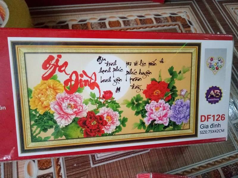 Tranh đính đá gia đình DF126