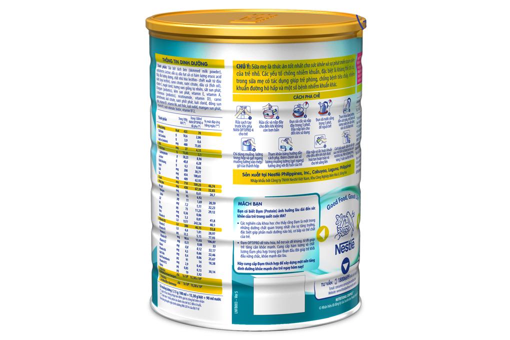 Sữa bột Nestle NAN Optipro số 4 lon 900g (cho bé 2 - 6 tuổi)