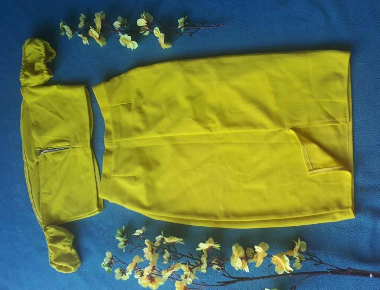 set áo trễ vai sexy kèm chân váy