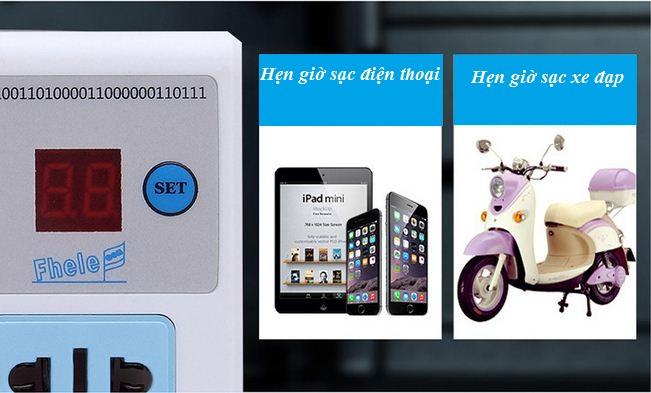 Ổ cắm hẹn giờ 1-24h (Trắng)