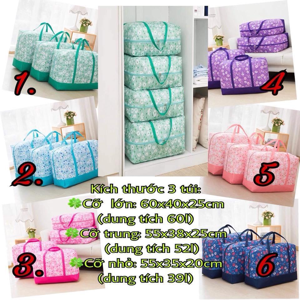 Set 3 túi đựng chăn màn, quần áo đa năng