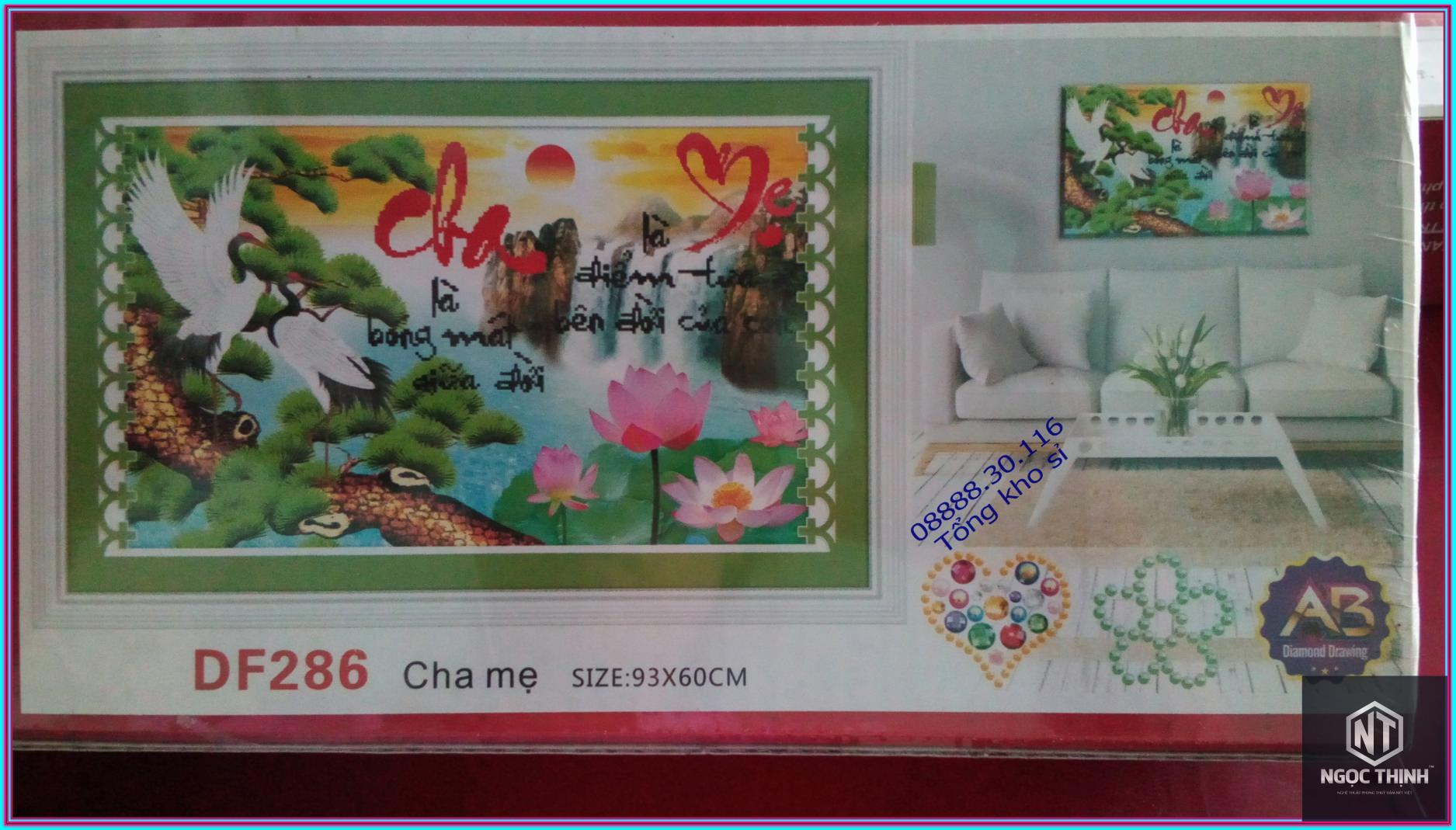 Tranh đính đá Cha mẹ DF286-Ngọc Thịnh