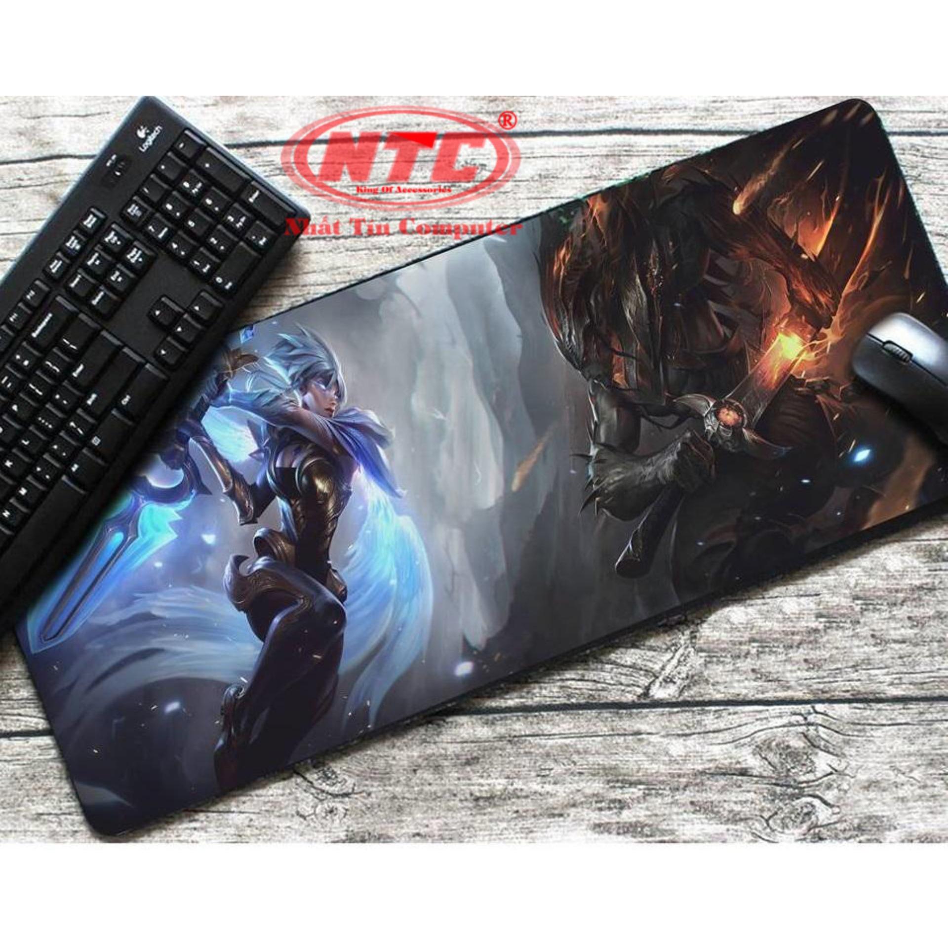 [HCM]Tấm lót phím chuột hình gaming S5 kích thước 800 x 400 x 3mm - Loại Mousepad Speed - Nhất Tín Computer