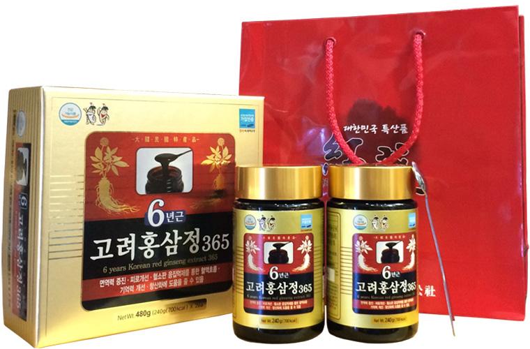 [HCM]Cao hồng sâm 6 năm tuổi 365 Hàn Quốc (Hộp 2 lọ)