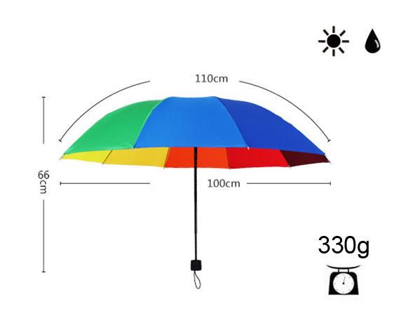 [HCM SHIP NHANH]Dù xếp 7 sắc cầu vồng (Quảng Châu)