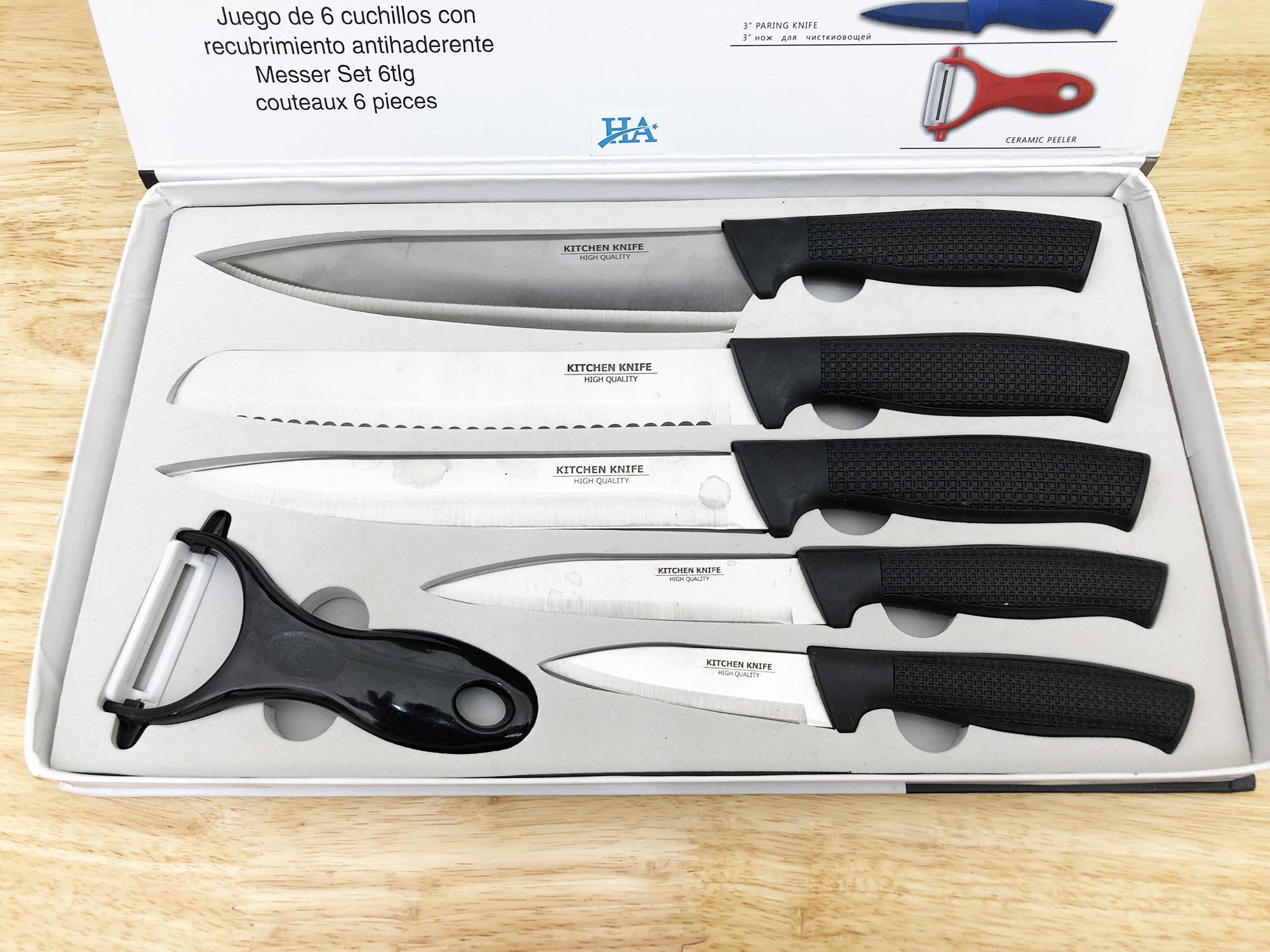 Bộ dao nhà bếp 6 món: 5 dao và 1 dụng cụ gọt vỏ trái cây GDSUNG14