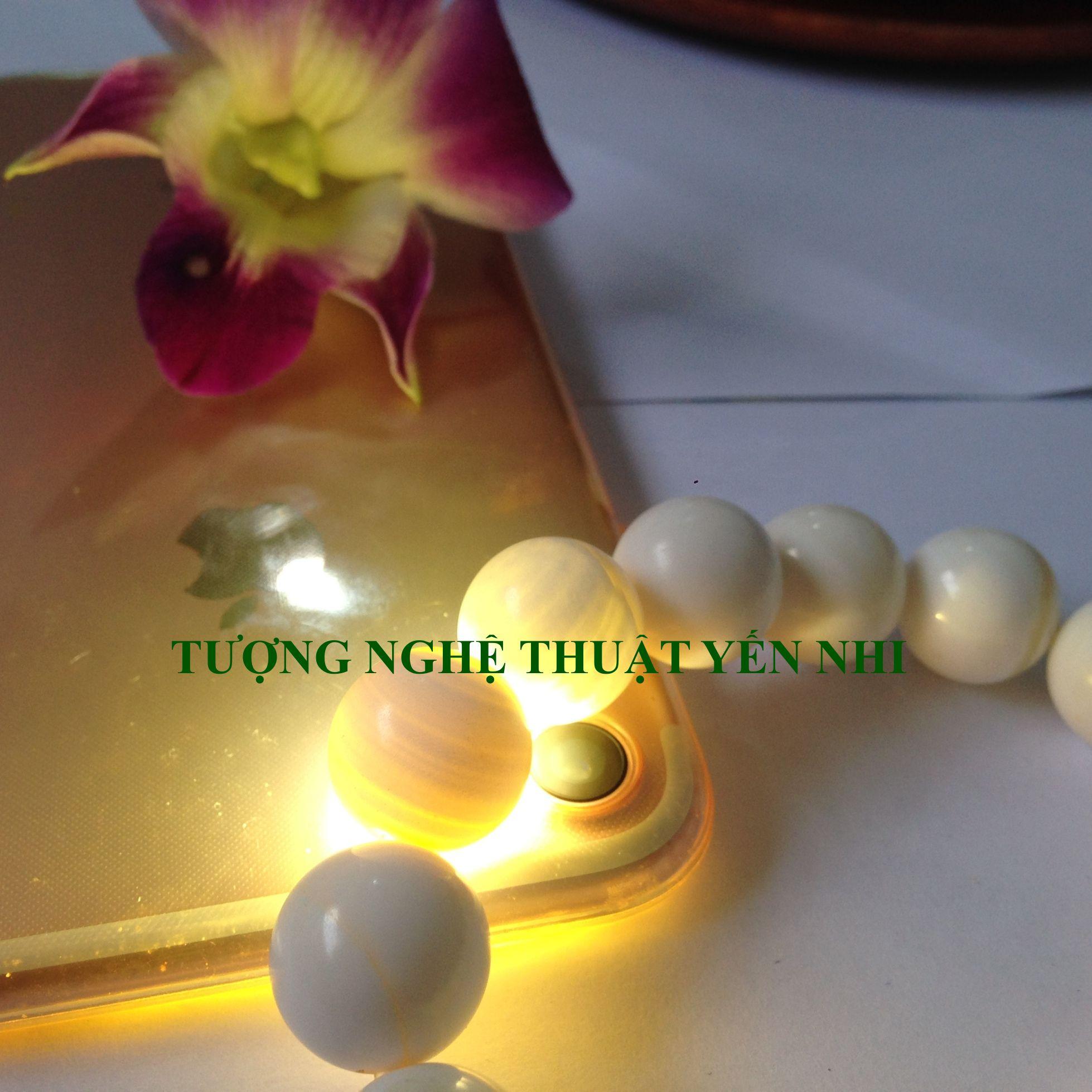 Vòng tay đá quý Sò hóa thạch ( Hóa Ngọc 100% tự nhiên) 12ly