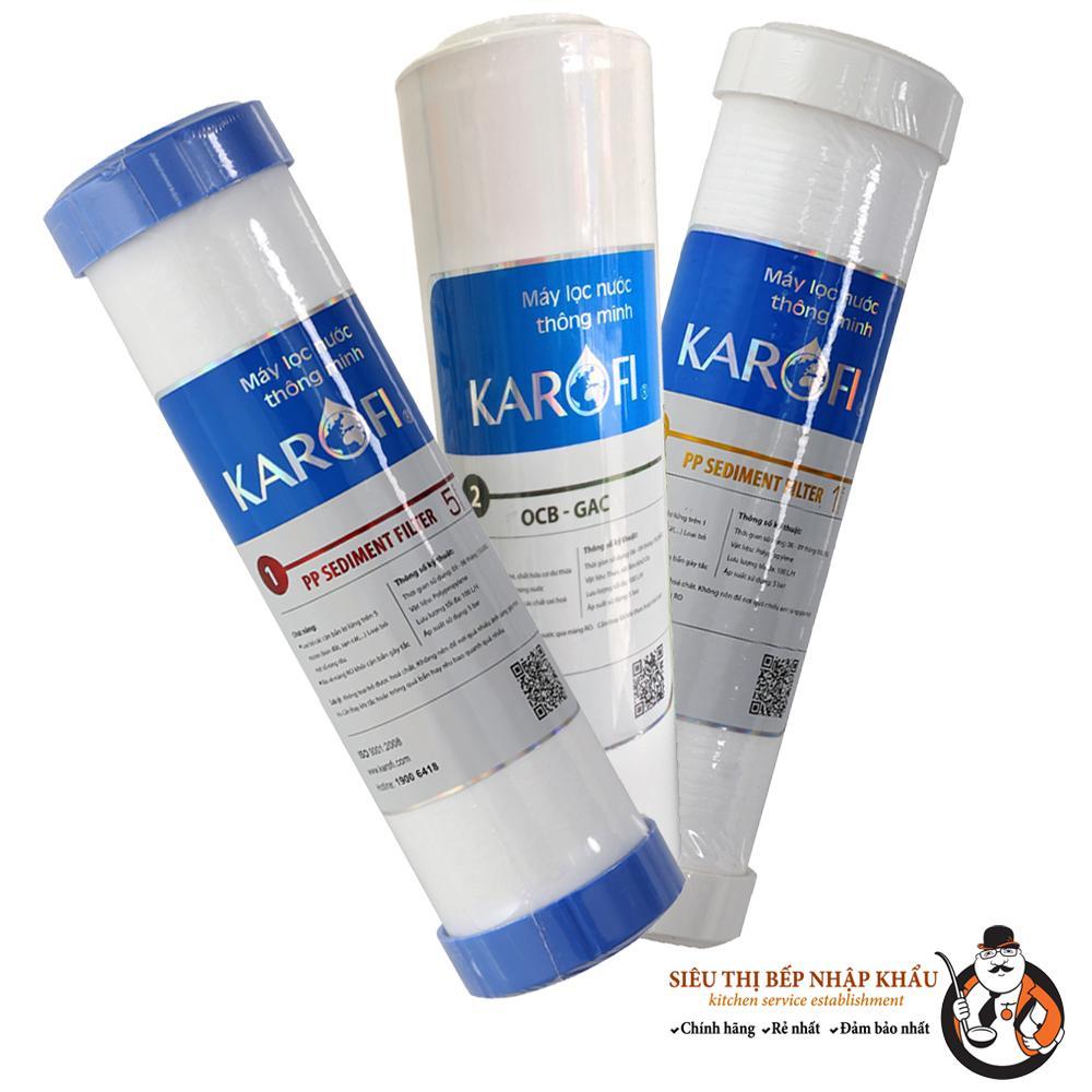 COMBO Bộ 3 Quả Lọc Nước RO KAROFI 1.2.3