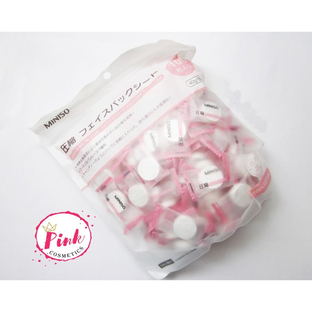 Mặt Nạ Giấy Nén Miniso Nhật Bản 100 viên
