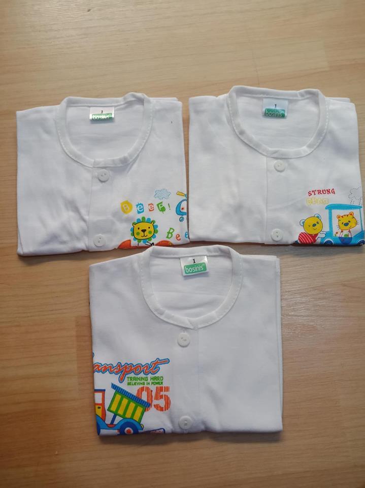 áo sơ sinh tay ngắn cotton 100% (COMBO 5 ÁO)(4kg đến 11kg)