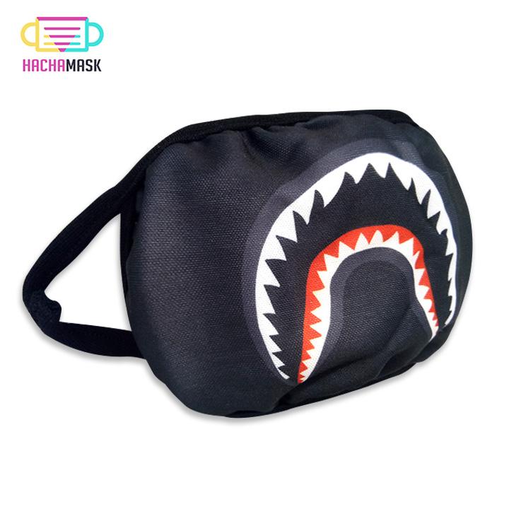 Bape Shark Face Mask Cotton Half Face Mouth Masks - Model V1