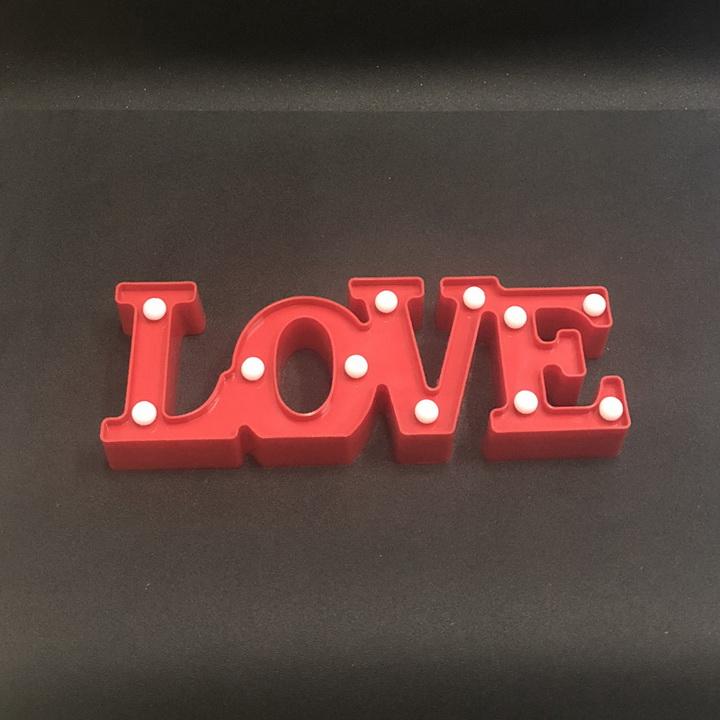 [FREESHIP MAX 15K][HCM]Đèn Led 3D trang trí chữ LOVE (Màu Đỏ)