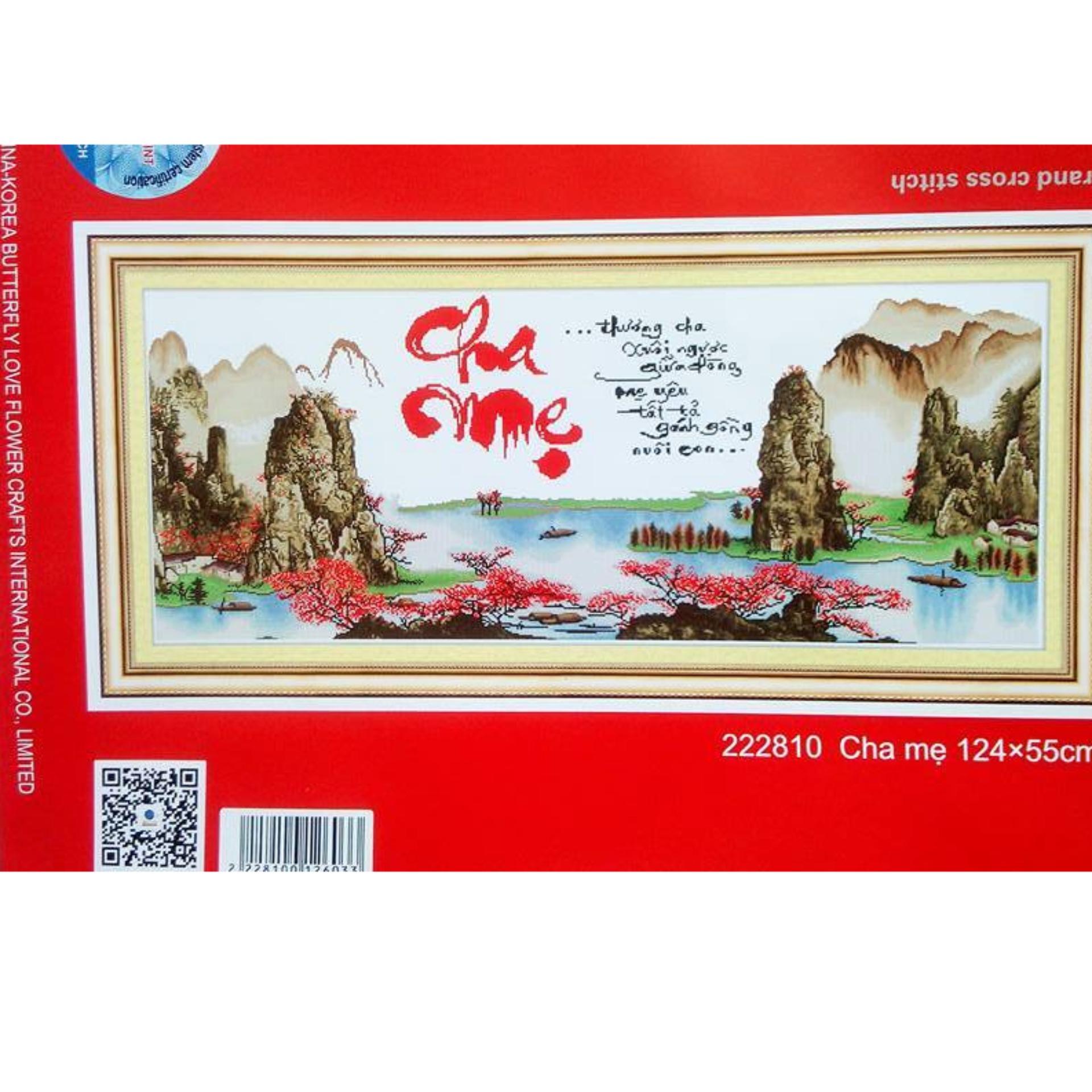 Tranh thêu chữ thập Cha mẹ DLH-222810-CÓ HÌNH THÀNH PHÂM  KHAM KHẢO