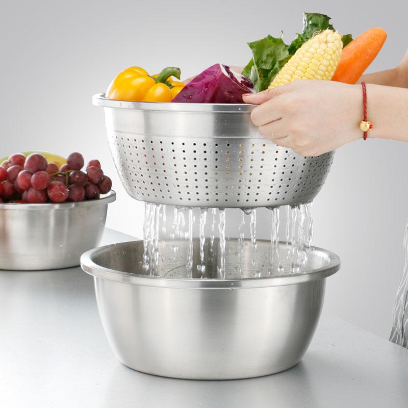 Kaishengdi Thép Không Rỉ Trứng Nhồi Bột Mỳ Gạo Canh Chậu Inox