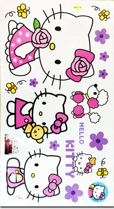 Sticker dán tường - decal dán tường mèo hồng dễ thương
